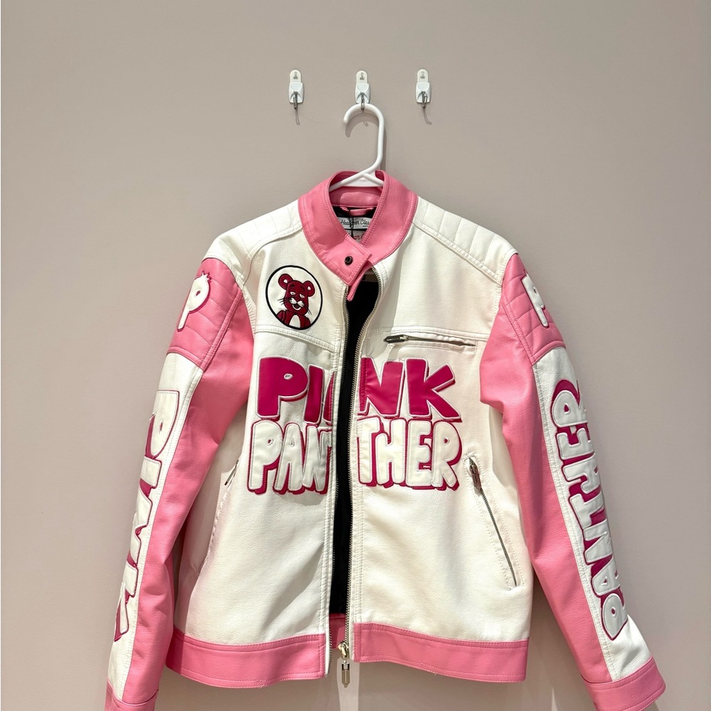 Pink Panther White and Pink Jacket (NEVER WORN)